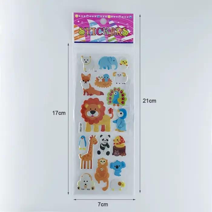 Autocollants animaux de Zoo de dessin animé imperméables, 8 feuilles/ensemble, décoration pour carne