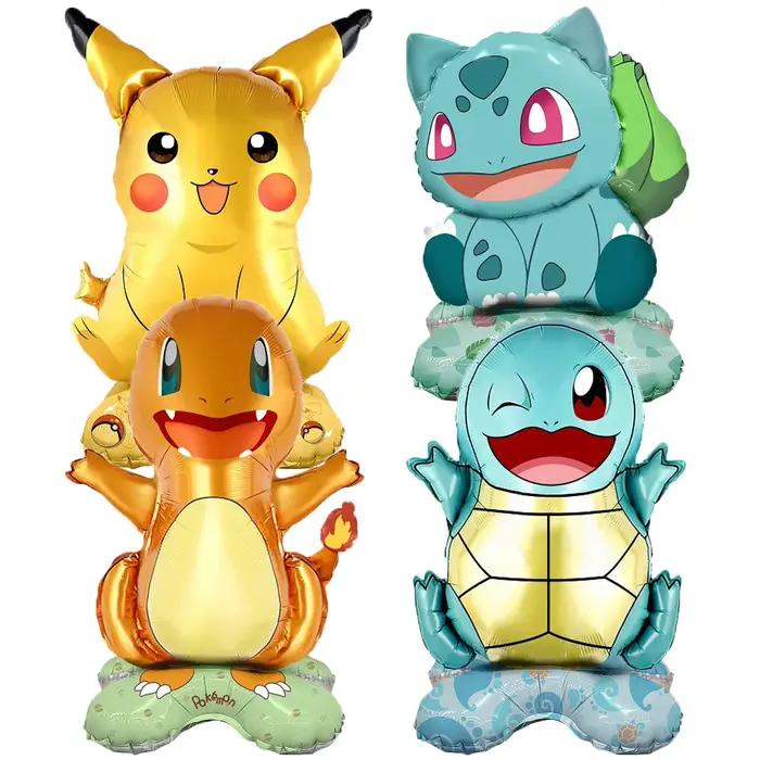 Fournitures de décoration de fête d'anniversaire Pokemon Pikachu écureuil Charmander ballon en alumi