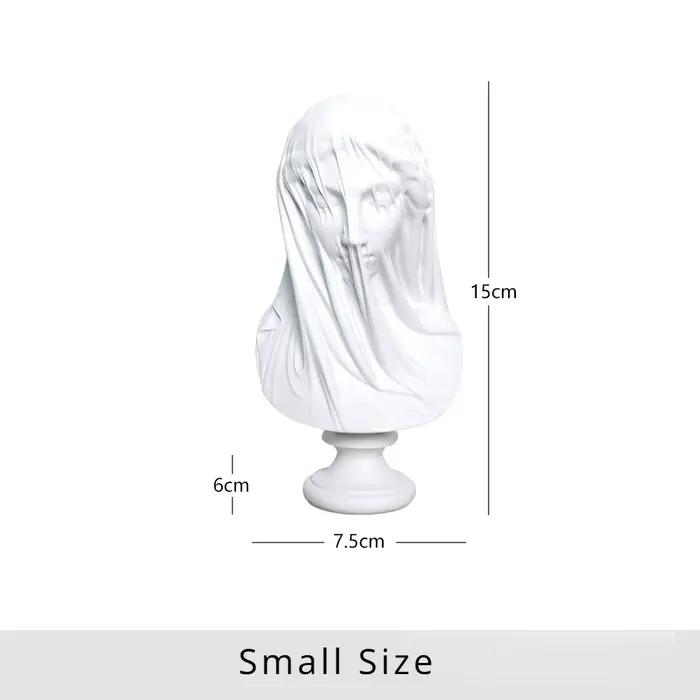 Statue de déesse grecque, buste de dame voilée, cadeaux classiques de la mythologie romaine, Sculptu