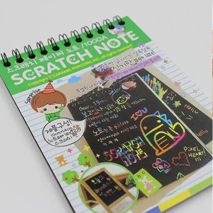 STONEGO – livre de graffitis à gratter, livre de croquis de dessin animé, peinture à gratter colorée
