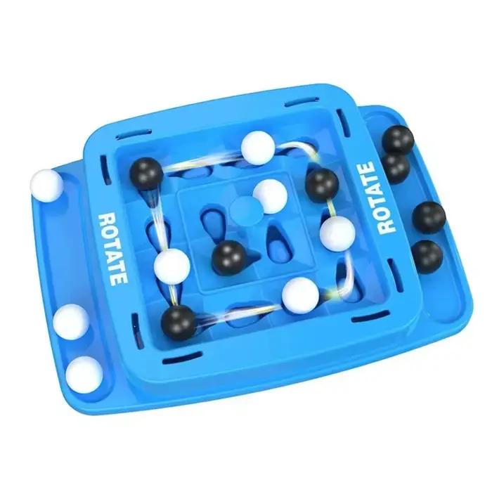 Jeu de stratégie rapide interactif quatre en ligne noir et blanc, jeu de logique orbital, jeu de soc