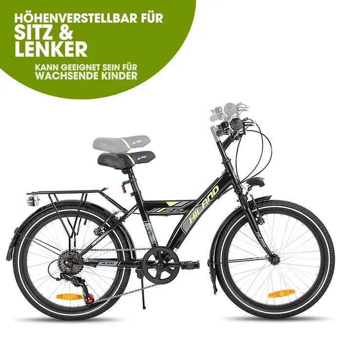 Hiland Vélo de montagne pour enfants 20/24 pouces pour enfants garçons filles de 6 à 10 ans avec vit