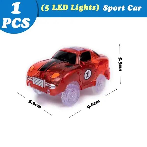 Magique brillant piste de course voiture jouet véhicule lumière LED électronique voiture pistes joue