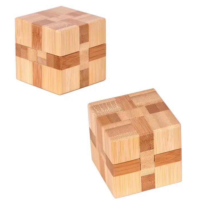 Kong Ming Lock en bois Lu Ban Lock IQ casse-tête jouet éducatif pour enfants enfants Montessori 3D P