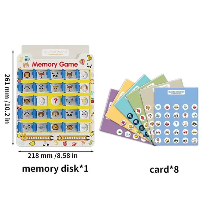Jeu de mémoire éducatif, jeu de cartes à retourner, entraînement à la concentration, interaction par