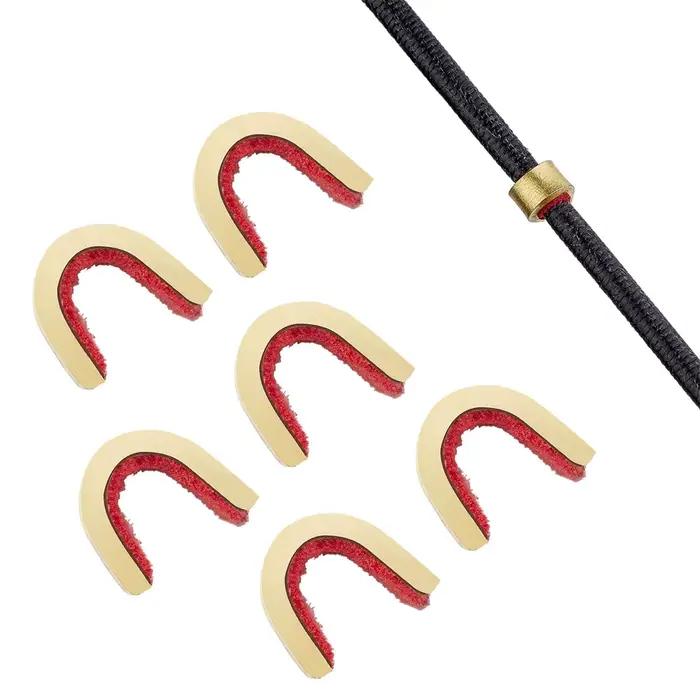 Jeu de pinces à boutons en cuivre, composé recourbé, positionnement de la corde d'arc, boucle/étrier