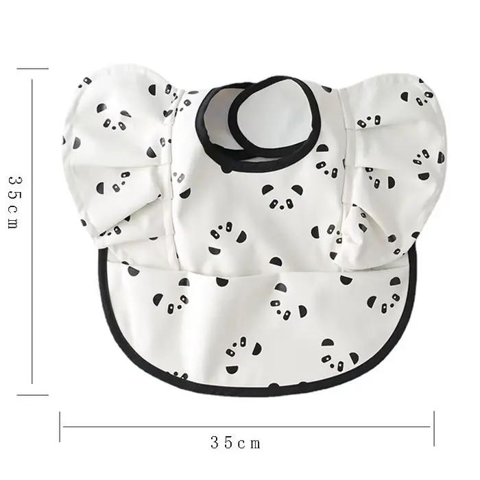 INS Style nordique bavoirs bébé imperméable à manches courtes avec poche alimentation bavoir impermé