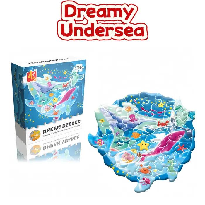 Ensemble de puzzles d'animaux colorés - 28/36/48 pièces - Cadeau éducatif stimulant pour enfants et 