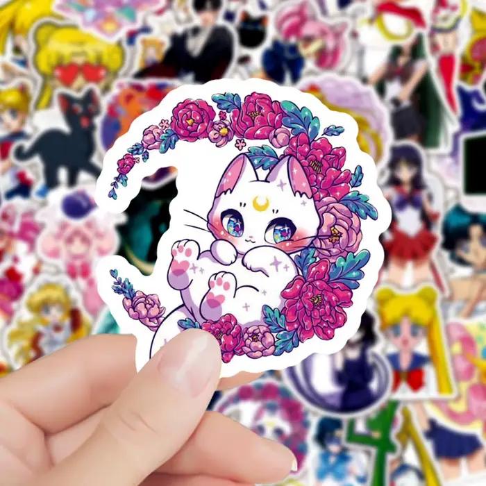 10/30/50pcs Dessin Animé Sailor Lune Autocollants Anime Graffiti Autocollant BRICOLAGE Cahier Casque