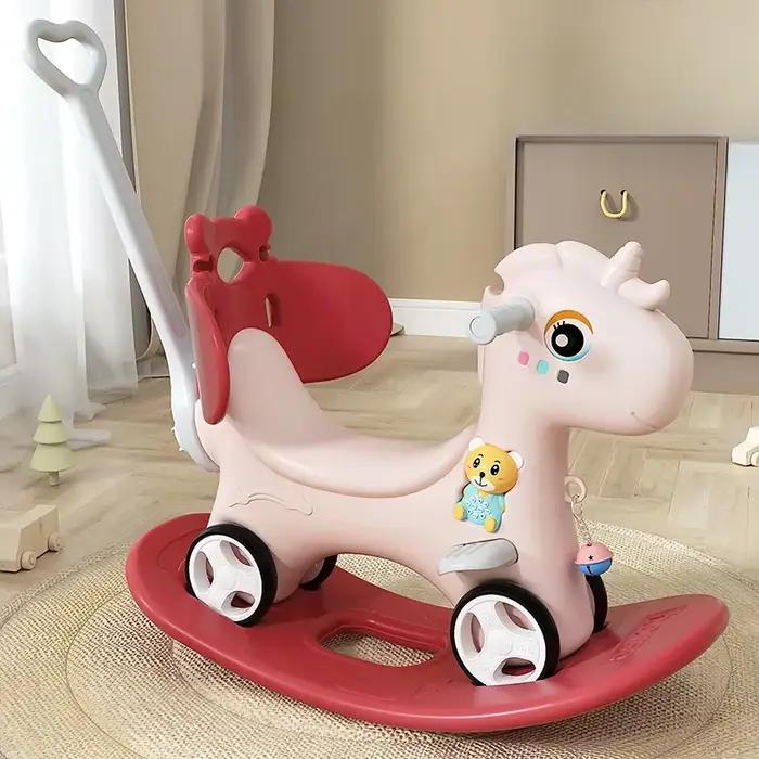 Cheval à bascule pour tout-petits, jouet à bascule pour bébé, cadeau d'anniversaire et de noël amusa