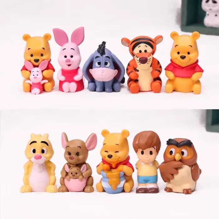 10 pièces/ensemble dessin animé Winnie l'ourson figurine jouet ourson tigrou Bourriquet porcelet fig