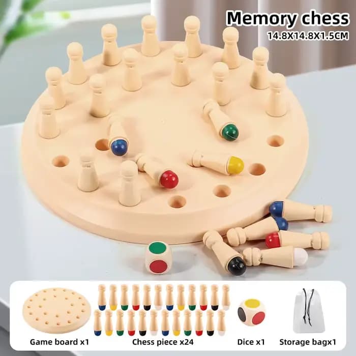 Jeu d'échecs à mémoire de forme: jeux de société familiaux pour enfants et adultes, jouet éducatif d