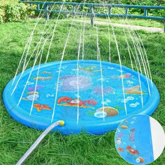 Tapis d'arrosage gonflable pour enfants, tapis de pulvérisation de plage, jouet de jeu en plein air,