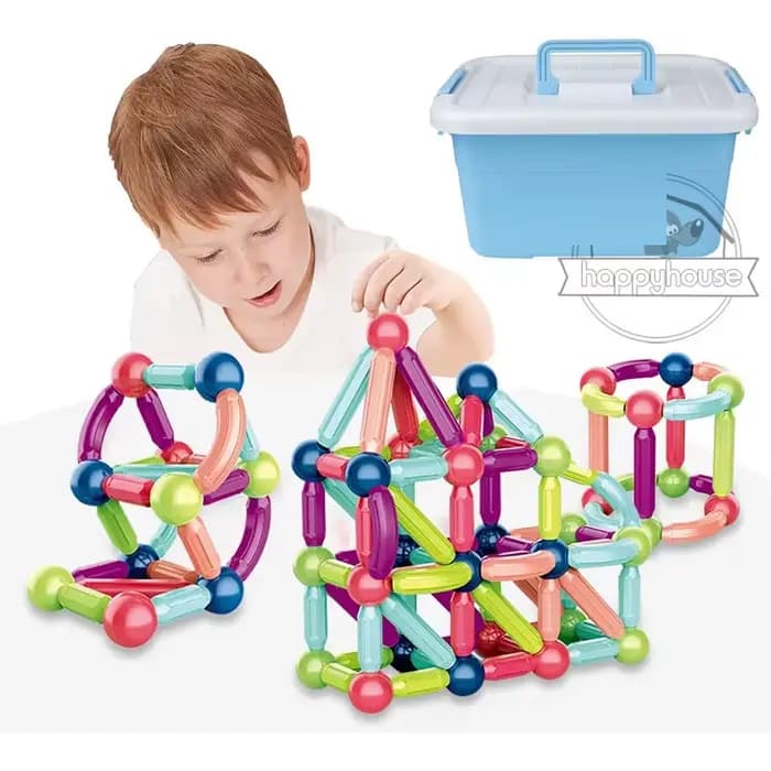 Ensemble de blocs de construction magnétiques, jouets pour enfants, blocs de construction de tige de