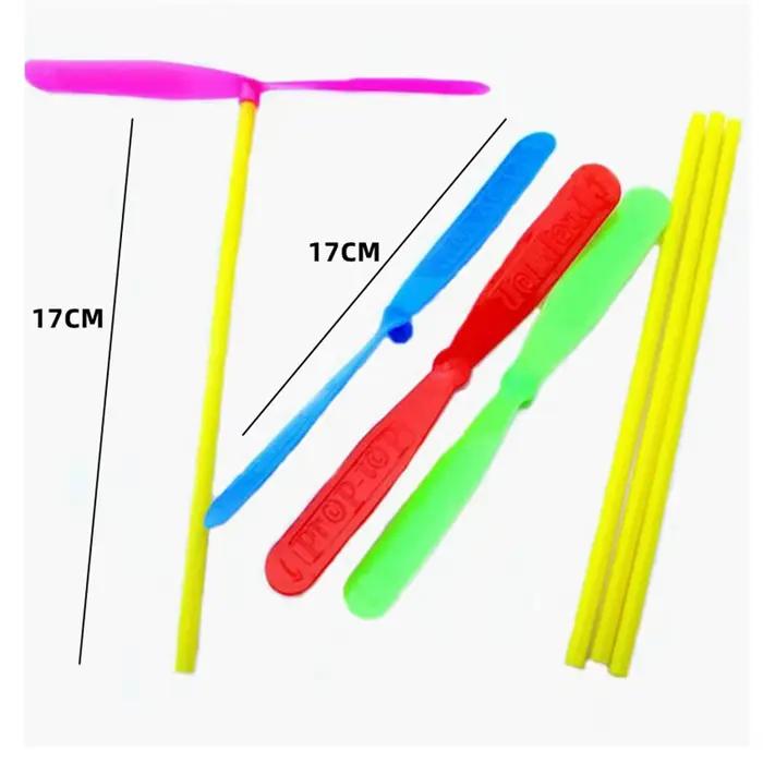 Jouets d'extérieur traditionnels classiques en plastique, 50 pièces, hélice libellule en bambou, jou