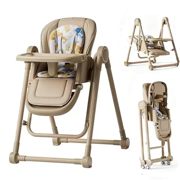 Chaise de salle à manger multifonction pour enfants, réglable, 2 en 1, roue à Cardan lisse, pliable,