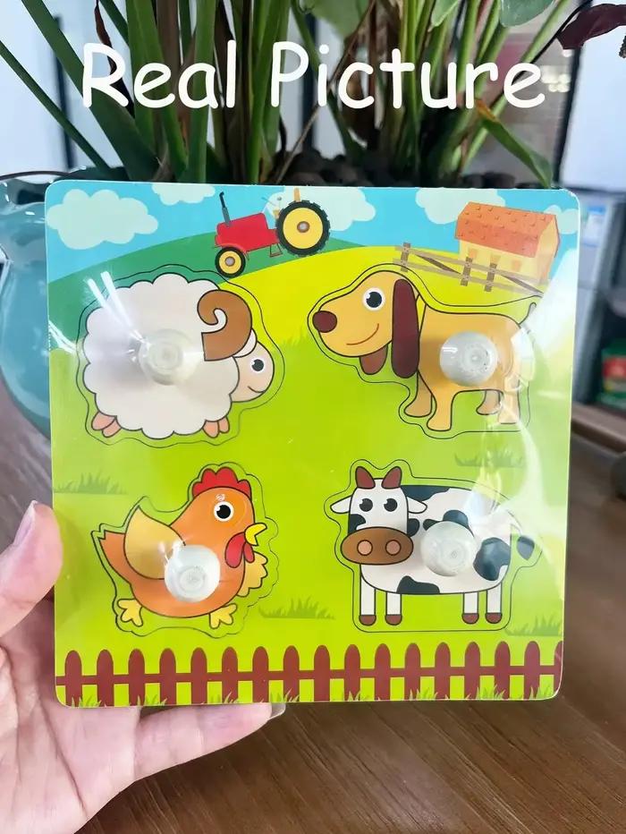 Puzzle animaux de la ferme pour enfants, jouets intelligents, éveil des enfants, éducation précoce, 