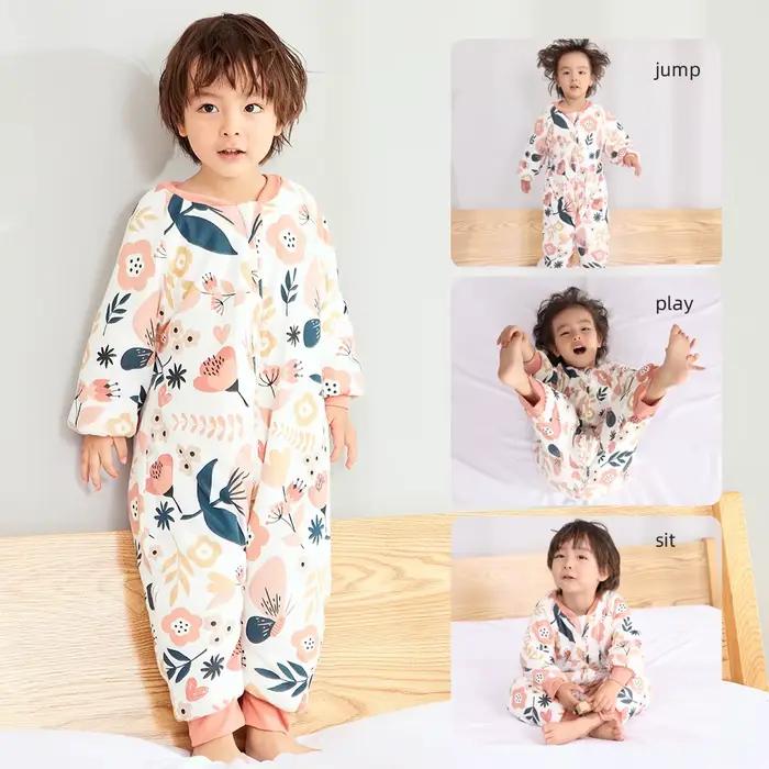 Sac de couchage pour bébé, imprimé de fleurs, mignon pyjama 2,5 tog, épais, garde au chaud, pour les