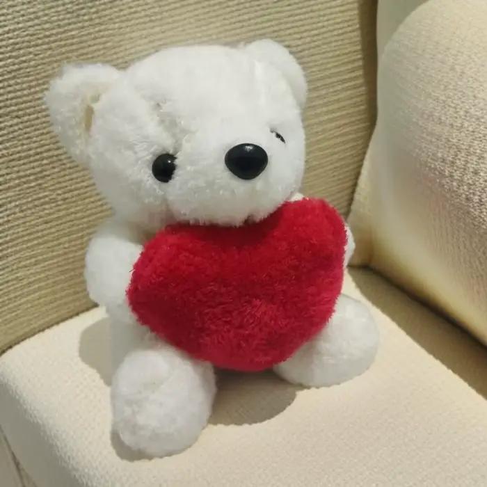Ours en peluche en forme de cœur pour la Saint-Valentin, cadeau de demande en mariage pour petite am