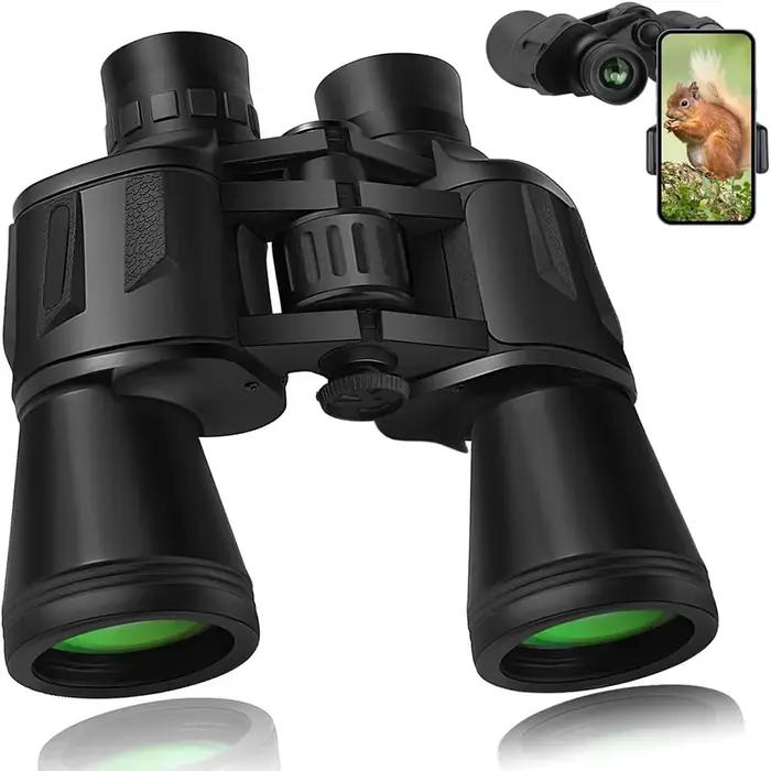 Jumelles militaires 20x50 pour adultes avec adaptateur de Smartphone avec prisme BAK4 lentille FMC t