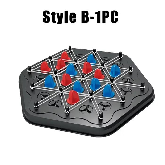 1/2/4 pièces Puzzle classique jeu de société chaîne échecs Triangle échecs élastique multijoueur bat