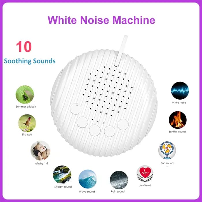 Machine portative de sommeil de bébé de Machine de son de bruit blanc 10 sons apaisants Volume régla