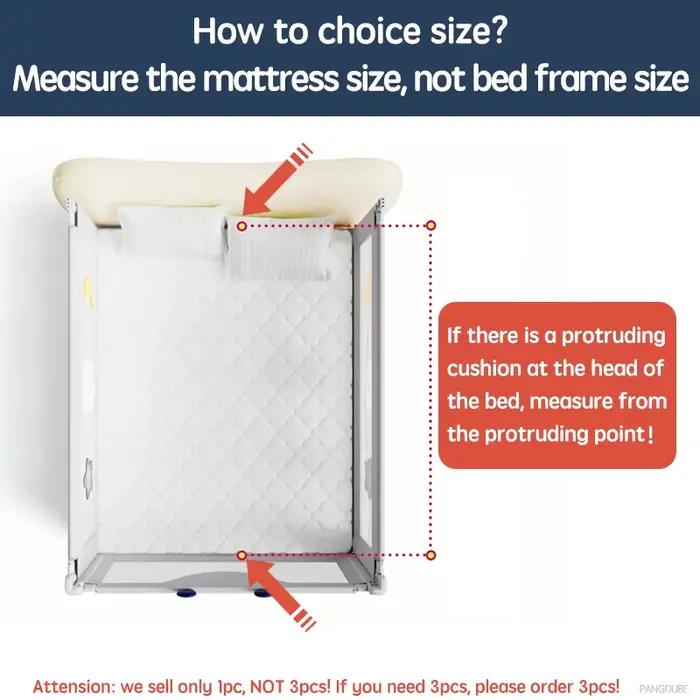 PANGDUpun1-Barrière de sécurité contre les chutes pour lit de parents, garde-rail de lit, protection