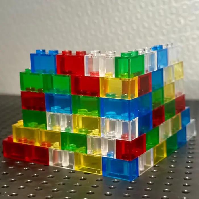 Briques à petites particules transparentes 1x2, bloc de construction classique, pièces en vrac, acce