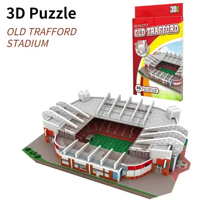 Puzzle de stade de football en papier 3D pour enfants, jouet de construction, développement intellec