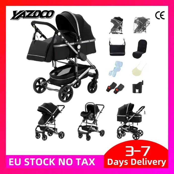 Poussette multifonctionnelle 3 en 1, poussette compacte pour bébés nouveau-nés, système de voyage co