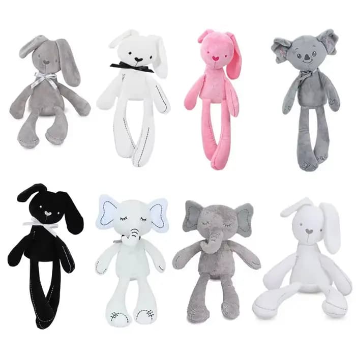 Marionnette à main de lapin en peluche pour bébé, poussette CPull douce, landau mobile au beurre apa