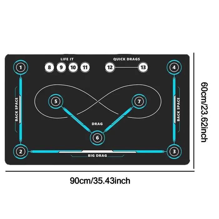 Tapis d'entraînement de hockey, intérieur/extérieur, silencieux, antidérapant, grand tapis de maniem