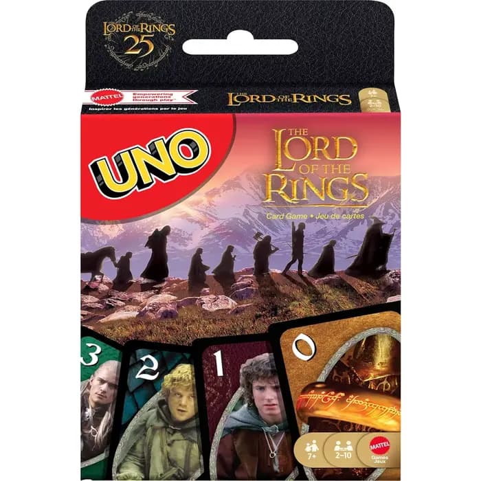 Mattel Games – jeu de cartes UNO le Seigneur des Anneaux, 112 cartes, jeu de poker, jeux de société,