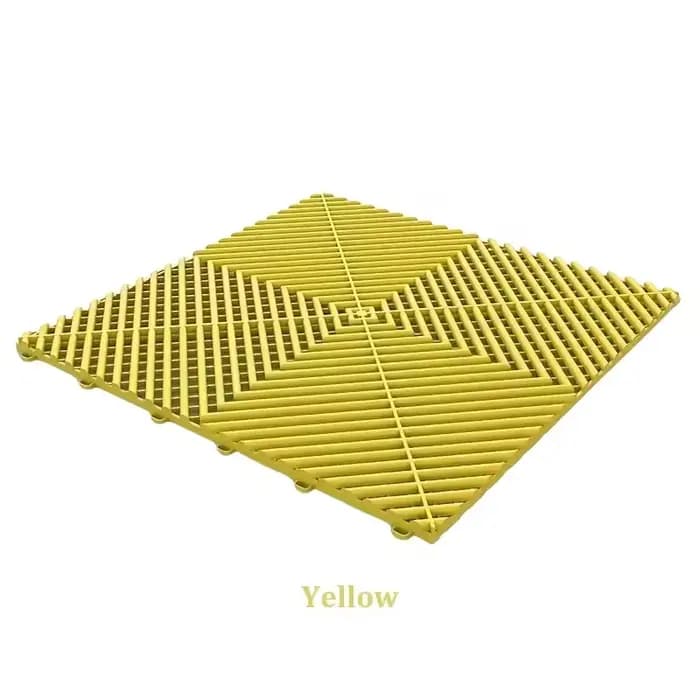Carrelage de sol de garage en PP imbriqué, plancher en plastique modulaire rigide pour ateliers de d