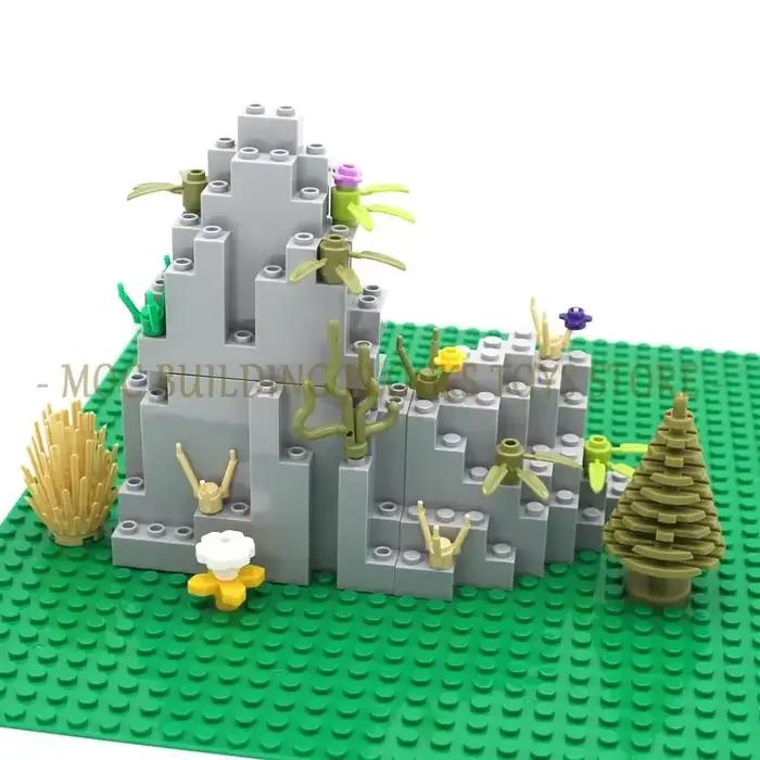 MOC brique roche triangulaire rocaille pierre mur dalle Barbacan Rampart montagne bloc de constructi