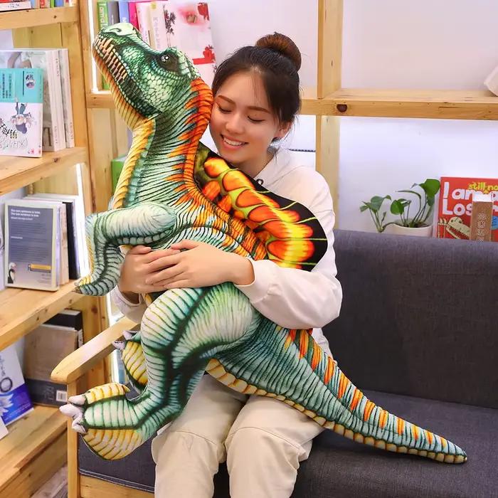 Peluche Dinosaure Spinosaurus pour Enfant, Jouet Debout, Beurre, AngiAnimal, Cadeau pour Bébé, Garço