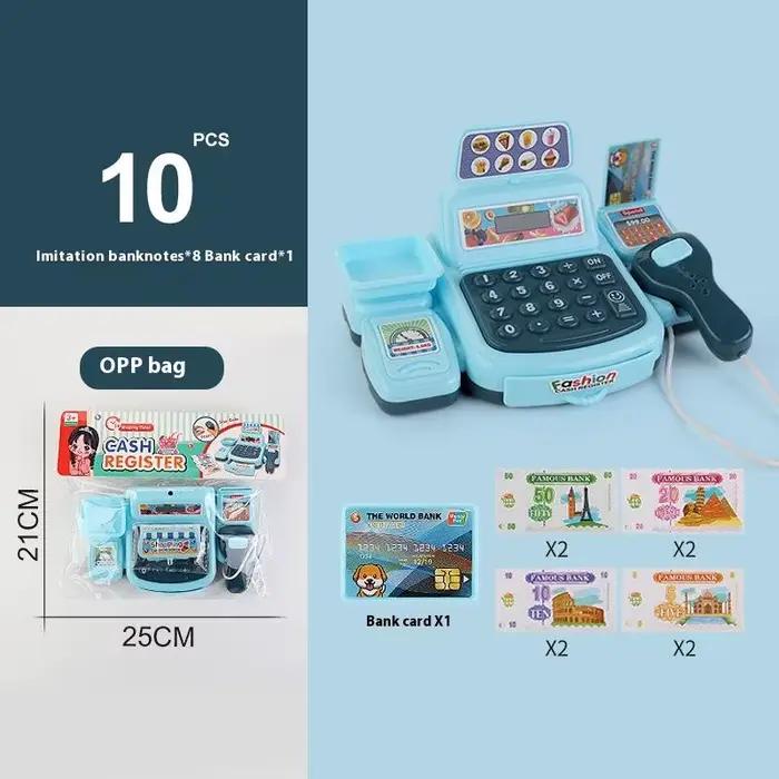 [DO] 1 Ensemble de Jouets de Simulation de Caisse de Supermarché avec Effets Lumineux et Sonores, Je