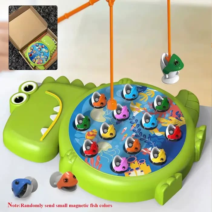 Jouets de pêche magnétiques simples dinosaure, canne à jeu, jouets pour enfants, bébé Montessori ave