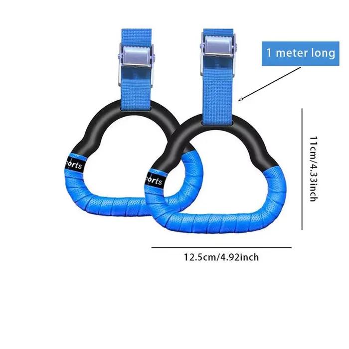Anneaux de gymnastique pour adultes et enfants, anneaux antidérapants avec balançoire, sangles régla