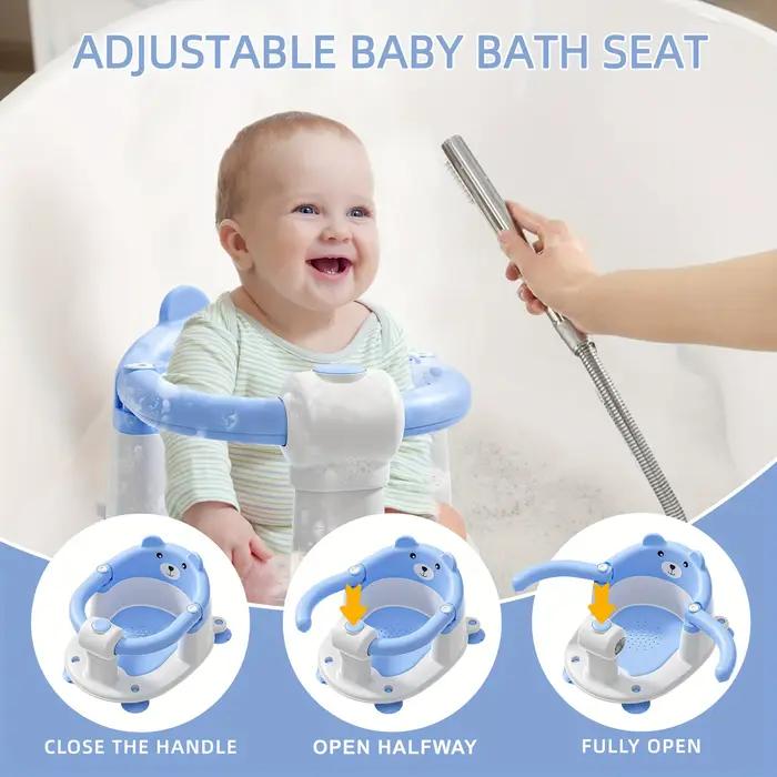 Siège de bain pour bébés de 6 mois et plus, sièges de bain pour tout-petits pour bébés assis, chaise
