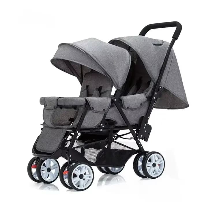Poussettes jumelles pour enfants, deux poussettes EC, chariot de régime, poussette double pour bébé,