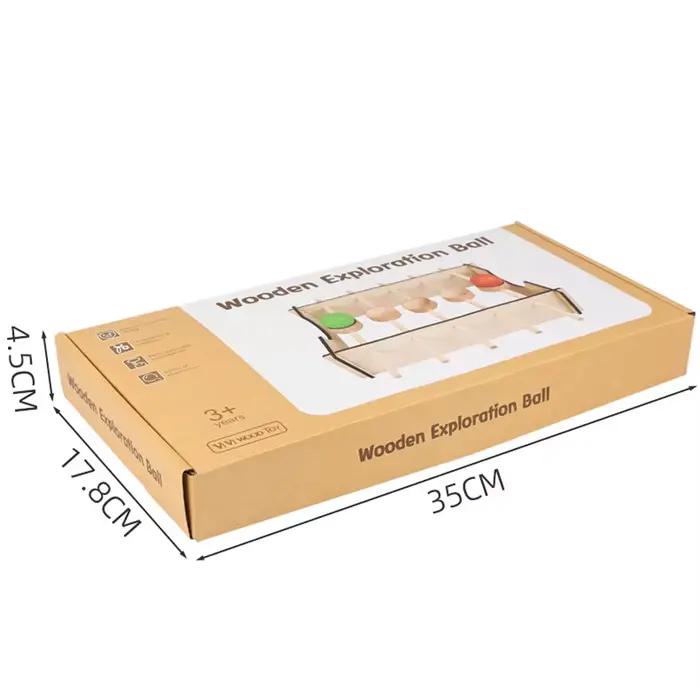 Jeux de traçage d'équilibre pour enfants, bricolage, boule roulante rotative en bois, jouet éducatif