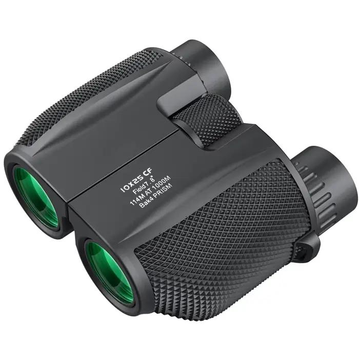 Jumelles 10X25 HD Mini télescope Portable BAK4 FMC télescope enduit observation des oiseaux en plein