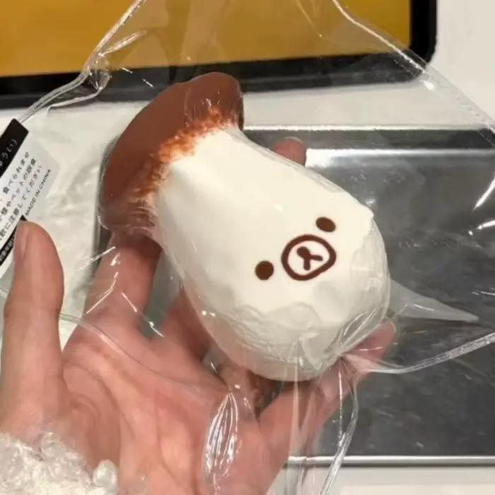 Jouet Squishy Réaliste Rilakkuma Champignon Géant, Jouet à Presser Extensible en TPR, Ornement Alime