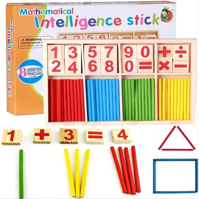 Jeu de Maths Canada Montessori en Bois pour Enfant, Matériel d'ApprentiCumbria Précoce des Nombres, 