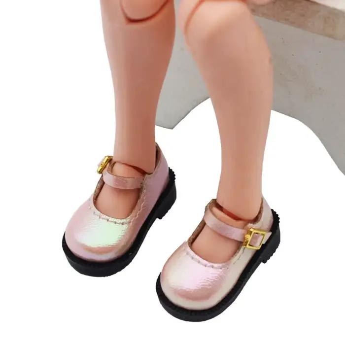 Chaussures de poupée en coton PU, 3.2x1.6cm, vêtements, accessoires pour poupées de 10cm, chaussures