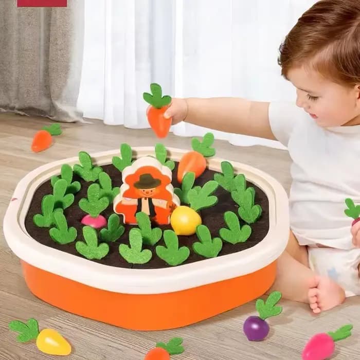 Jouets Montessori pour bébés, jouets éducatifs de forme colorée, ensemble de traction de carottes, j