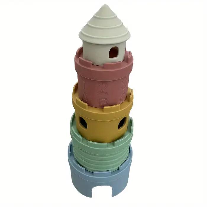 Gobelets empilables en Silicone pour bébé, jouets éducatifs amusants, jouet de dentition souple, châ