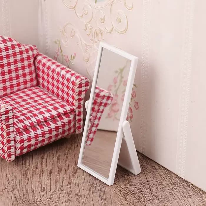 Maison de poupée Miniature 1:12, Simulation de miroir pleine longueur, accessoires de meubles pour d