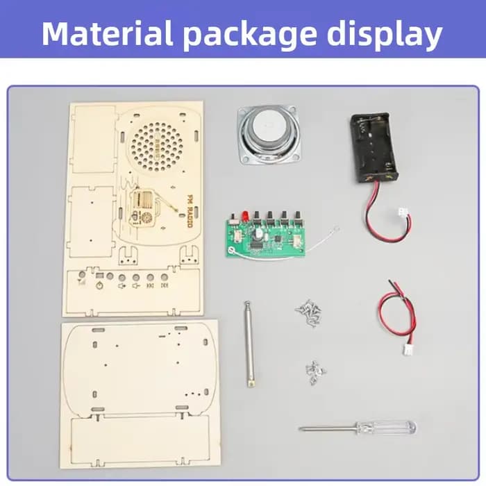 Kit Radio en Bois DIY Rétro FM – Jouet Éducatif STEM, Kit d'Expérimentation Scientifique, Création 3